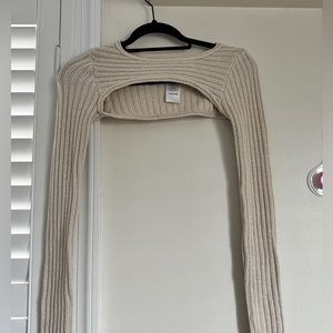 Urban outfitters beige knit shrug, worn once